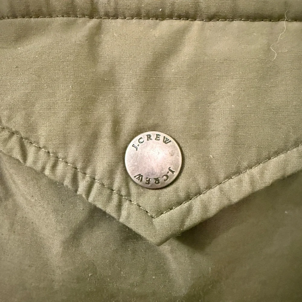 J. Crew Men's Olive Goose Down‎ Puffer Vest Size Medium
